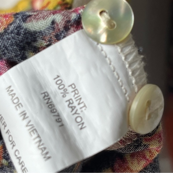 Anthropologie Fig & Flower Floral Print Women's Top - Picture 5 of 6